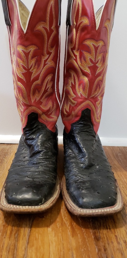 Women's Justin Ostrich Boots sz 8.5